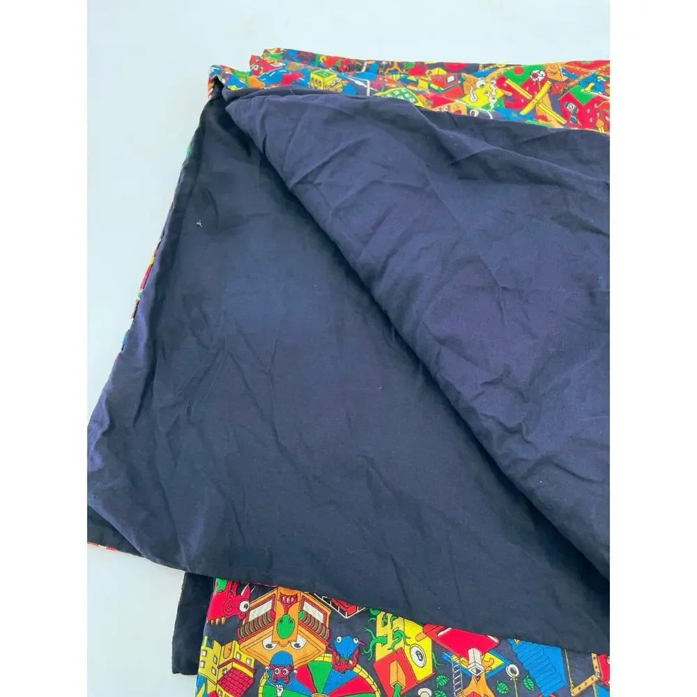 Ikea Lustigt Duvet Cover Multicolor Blue 100% Cotton 64